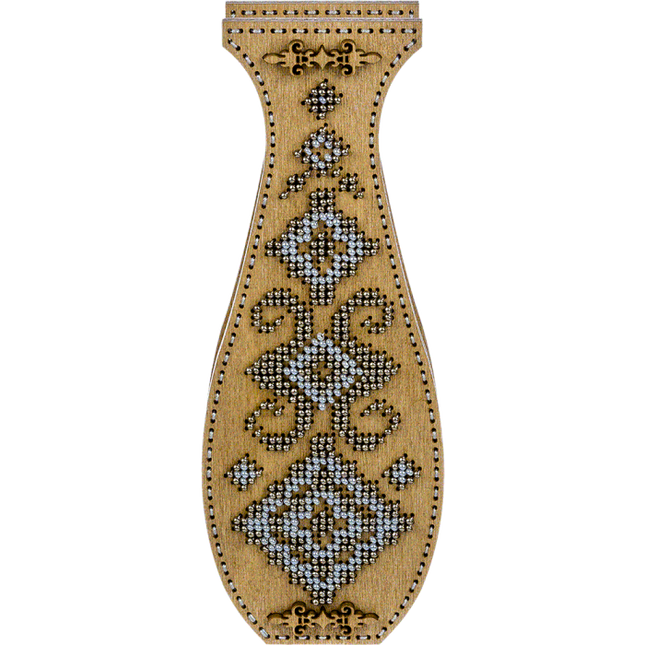 DIY Bead Embroidery on wood kit "Beaded flowers" Flower vase