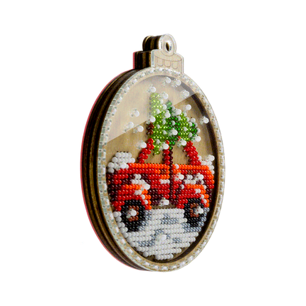 DIY Christmas tree toy kit "Red Christmas Car"