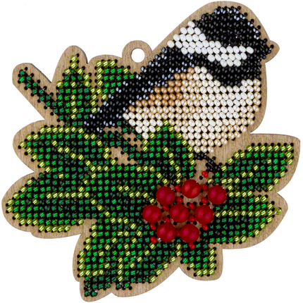 DIY Christmas tree toy kit "Bird and Christmas flower"