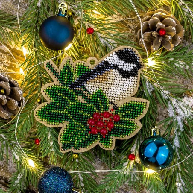 DIY Christmas tree toy kit "Bird and Christmas flower"