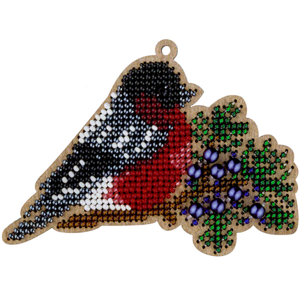 DIY Christmas tree toy kit "Bullfinch on a branch"
