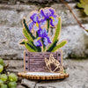 DIY Bead embroidery kit on wood "Irises"