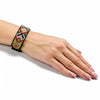 Cross-stitch kits on leather "Ethnic ornament" DIY Bracelet embroidery kit