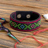 Cross-stitch kits on leather "Ethnic ornament" DIY Bracelet embroidery kit