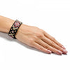 Cross-stitch kits on leather "Ethnic ornament" DIY Bracelet embroidery kit