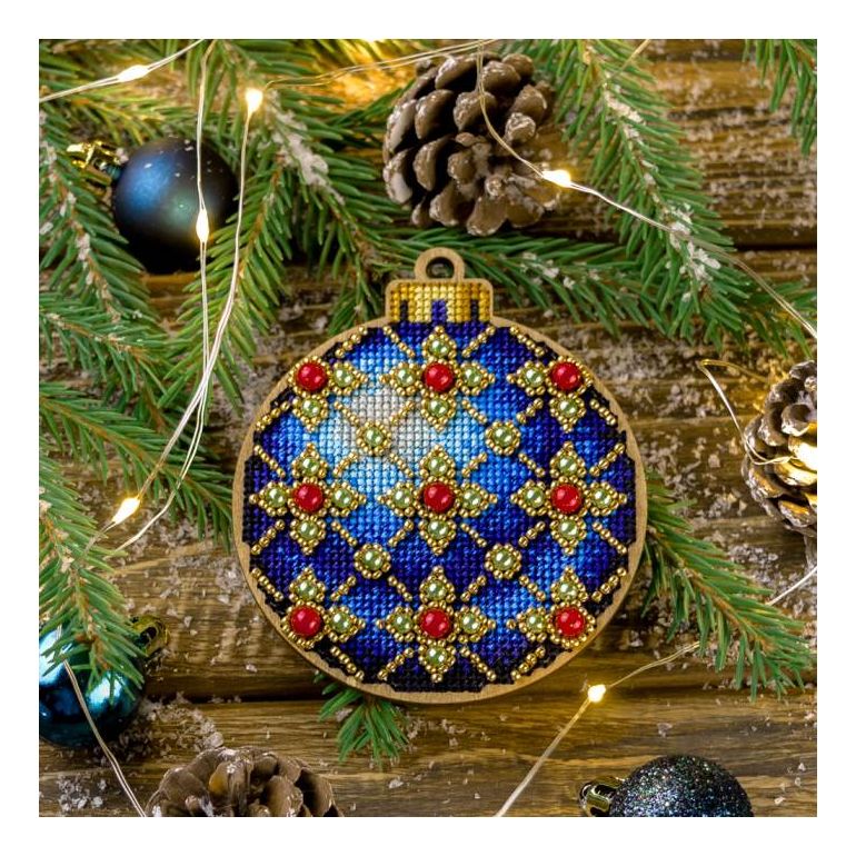 DIY Christmas tree toy kit "Blue Ball"