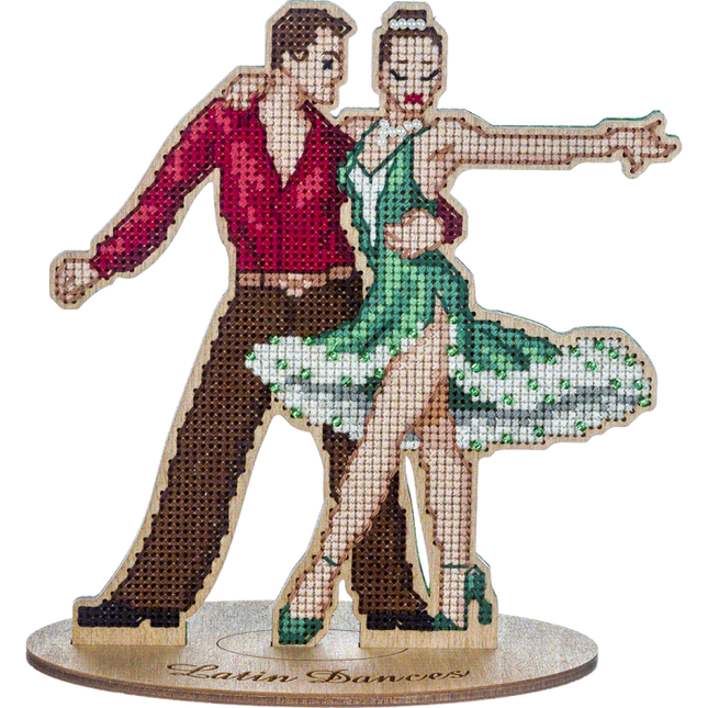 DIY Cross Stitch on Wood Kit "Latin Dances"