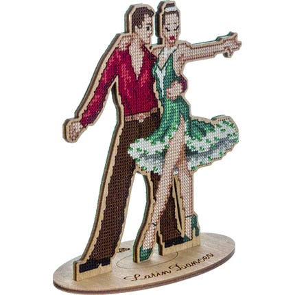 DIY Cross Stitch on Wood Kit "Latin Dances"