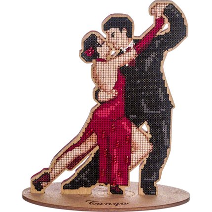 DIY Cross Stitch on Wood Kit "Tango"