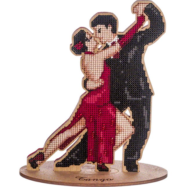 DIY Cross Stitch on Wood Kit "Tango"