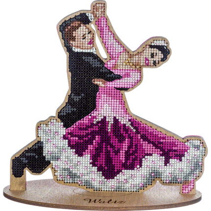 DIY Cross Stitch on Wood Kit "Waltz"