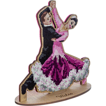 DIY Cross Stitch on Wood Kit "Waltz"