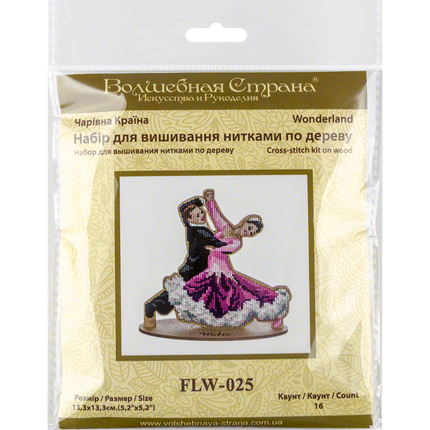 DIY Cross Stitch on Wood Kit "Waltz"