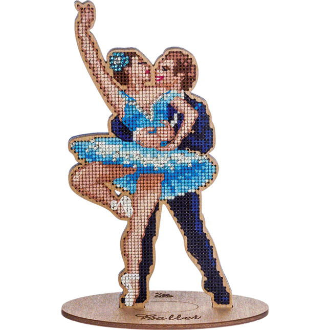 DIY Cross Stitch on Wood Kit "Ballet"