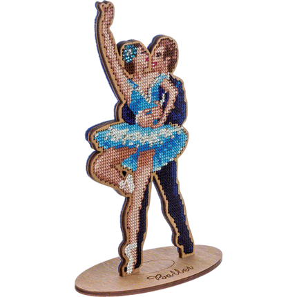DIY Cross Stitch on Wood Kit "Ballet"