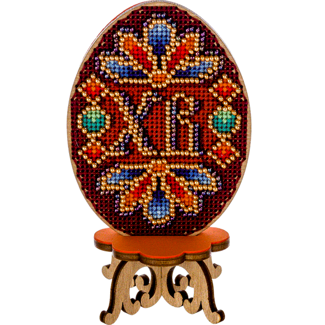 DIY Cross Stitch on Wood Kit, Easter Egg Stand Kit