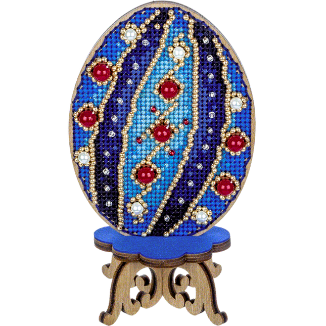 DIY Cross Stitch on Wood Kit, Easter Egg Stand Kit