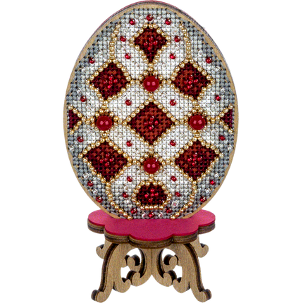 DIY Cross Stitch on Wood Kit, Easter Egg Stand Kit