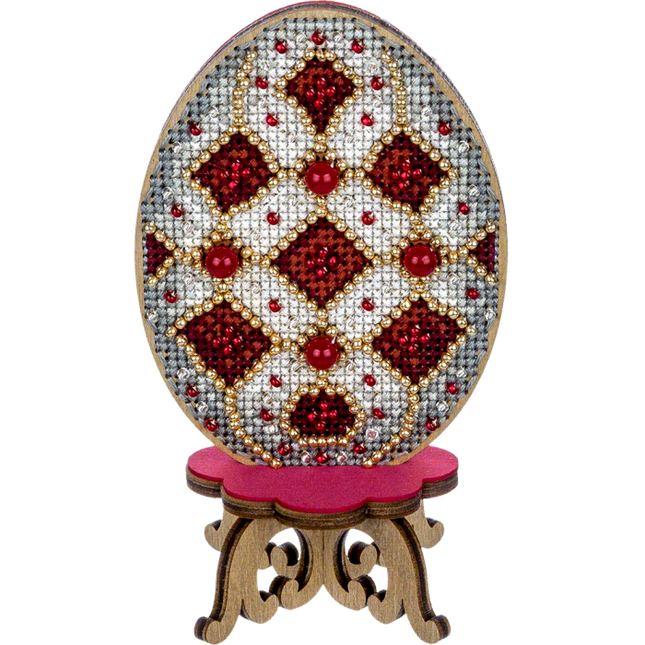 DIY Cross Stitch on Wood Kit, Easter Egg Stand Kit