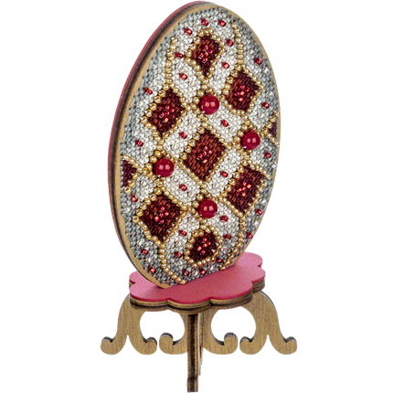 DIY Cross Stitch on Wood Kit, Easter Egg Stand Kit