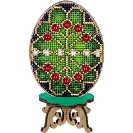 DIY Cross Stitch on Wood Kit, Easter Egg Stand Kit