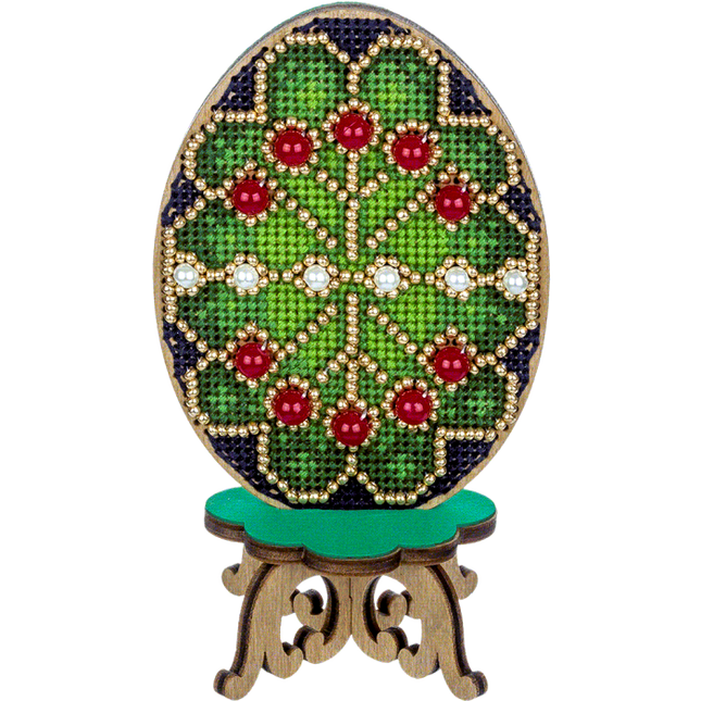 DIY Cross Stitch on Wood Kit, Easter Egg Stand Kit