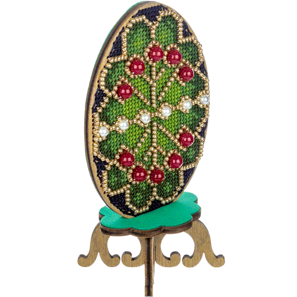DIY Cross Stitch on Wood Kit, Easter Egg Stand Kit