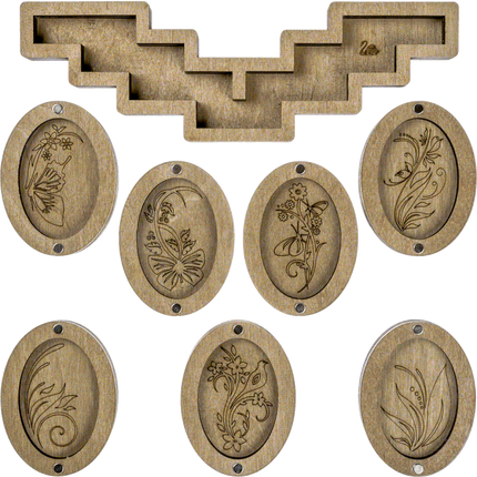 Set of mini bead organizers "Ovals"