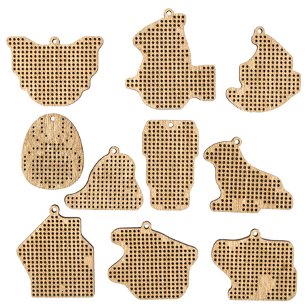Set of blanks for embroidery on wood "Halloween"