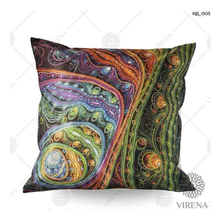 DIY Bead embroidery cushion cover kit "Magic forest"