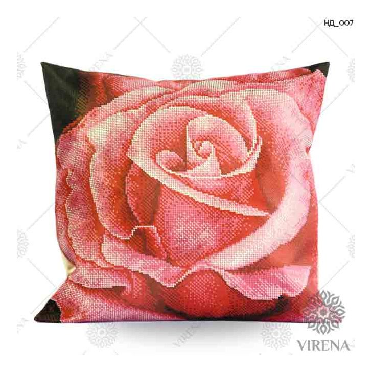 DIY Bead embroidery cushion cover kit "Red Rose"
