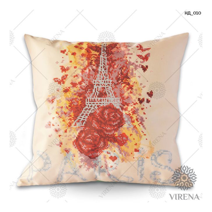 DIY Bead embroidery cushion cover kit "Paris"