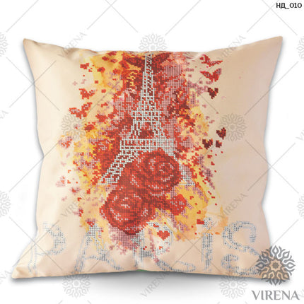 DIY Bead embroidery cushion cover kit "Paris"