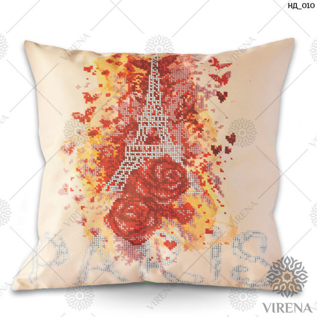 DIY Bead embroidery cushion cover kit "Paris"