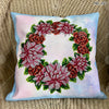 DIY Bead embroidery cushion cover kit "Flower wreath"