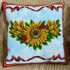 DIY Bead embroidery cushion cover kit "Sunflowers"
