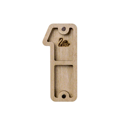 Wood bead organizer with lid "Number"