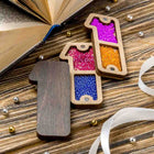 Wood bead organizer with lid 