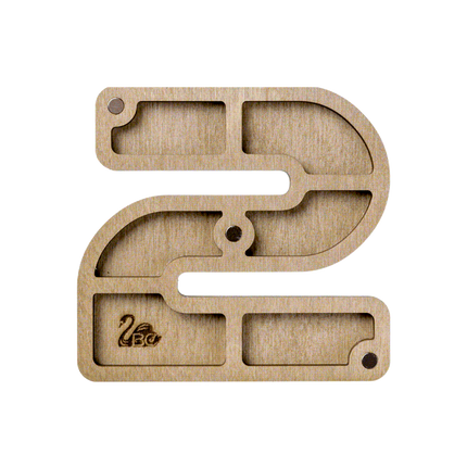 Wood bead organizer with lid "Number"