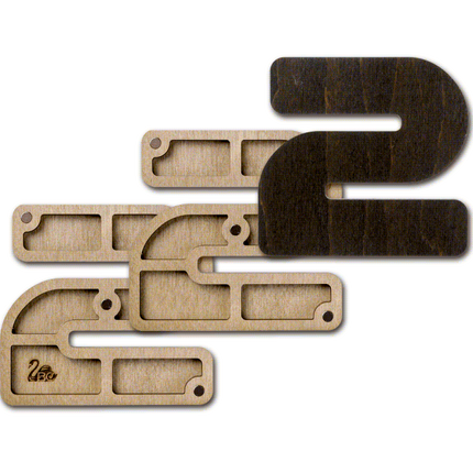 Wood bead organizer with lid "Number"