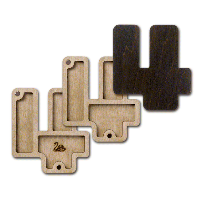 Wood bead organizer with lid "Number"