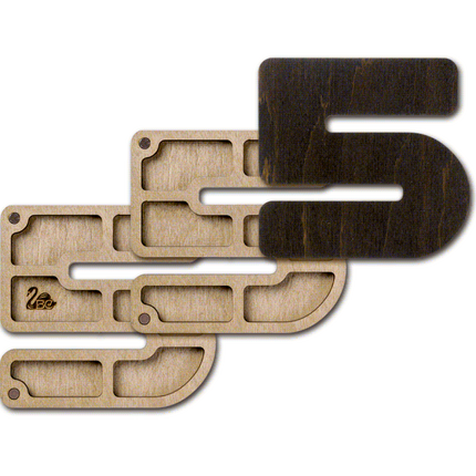 Wood bead organizer with lid "Number"