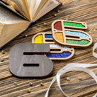 Wood bead organizer with lid 