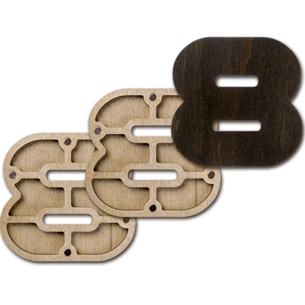 Wood bead organizer with lid "Number"