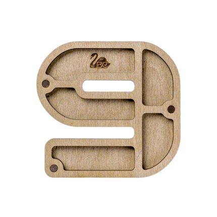 Wood bead organizer with lid "Number"