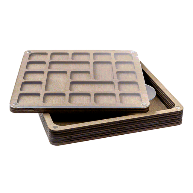 Multilayer bead organizer with transparent lid