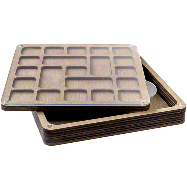 Multilayer bead organizer with transparent lid