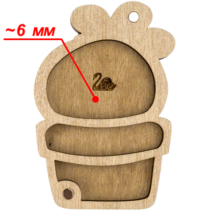 Bead organizer with wooden lid