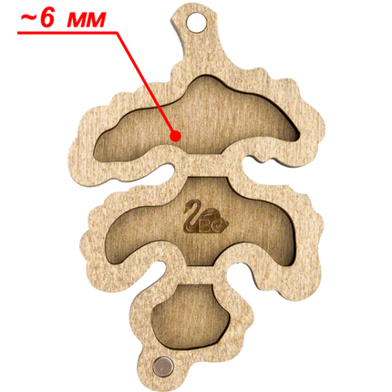 Bead organizer with wooden lid