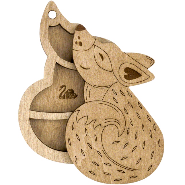 Bead organizer with wooden lid